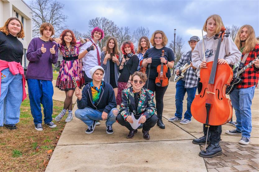 Students perform at the Renaissance High CoffeeHouse